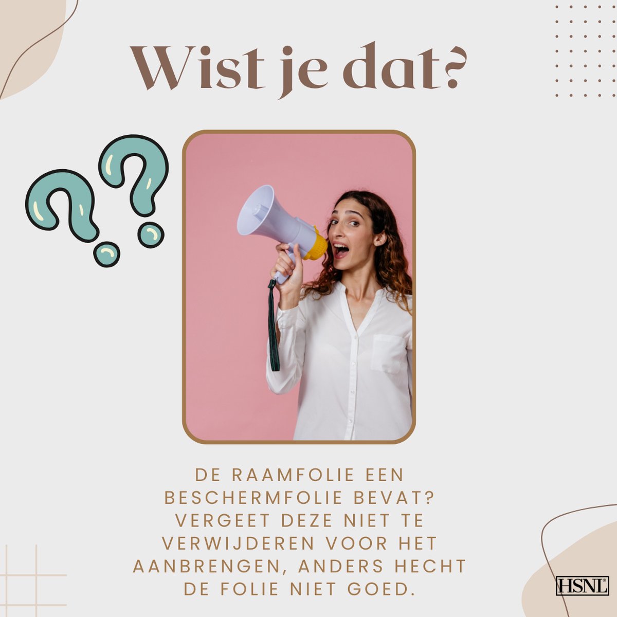 Aanbrengtip raamfolie