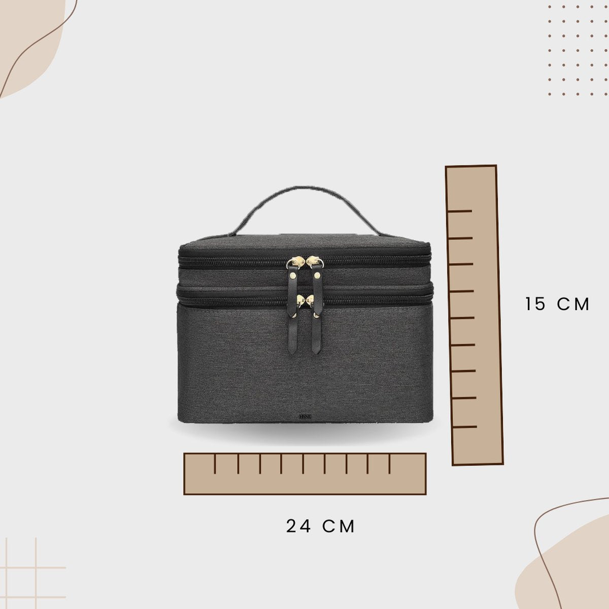 Afmetingen zwarte kolftas