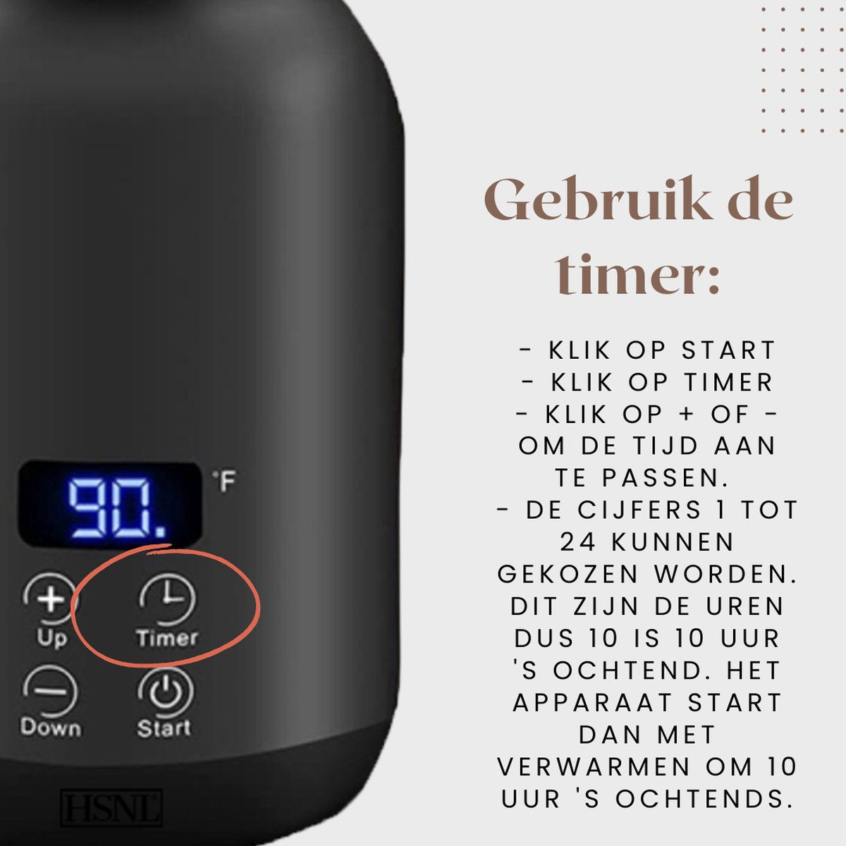 Gebruik de timer