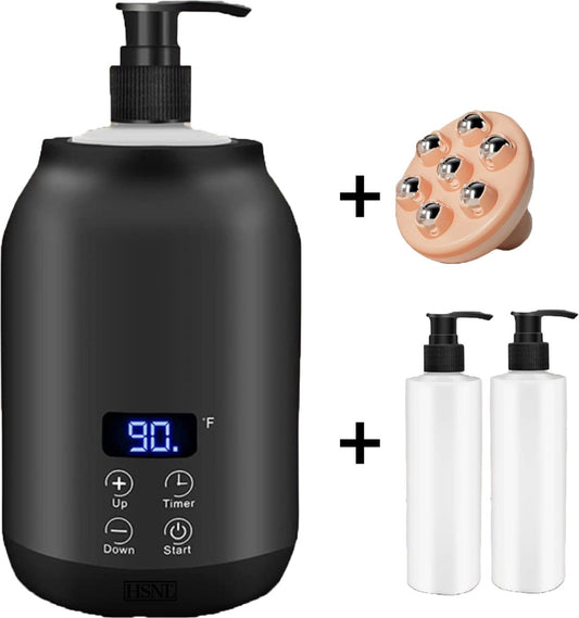 Massageolieverwarmer zwart