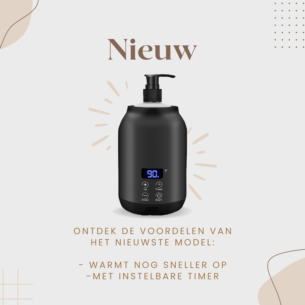 Nieuwste model massageolieverwarmer zwart