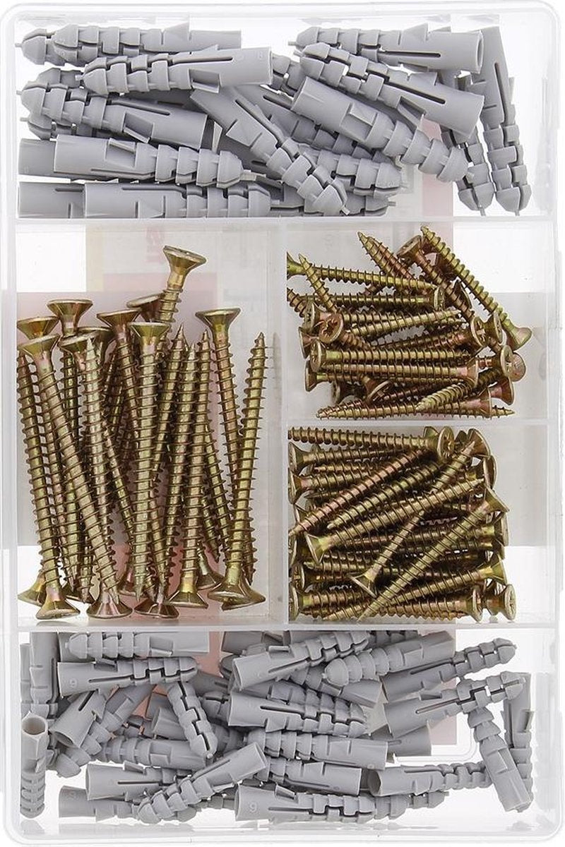 Schroeven en pluggen set