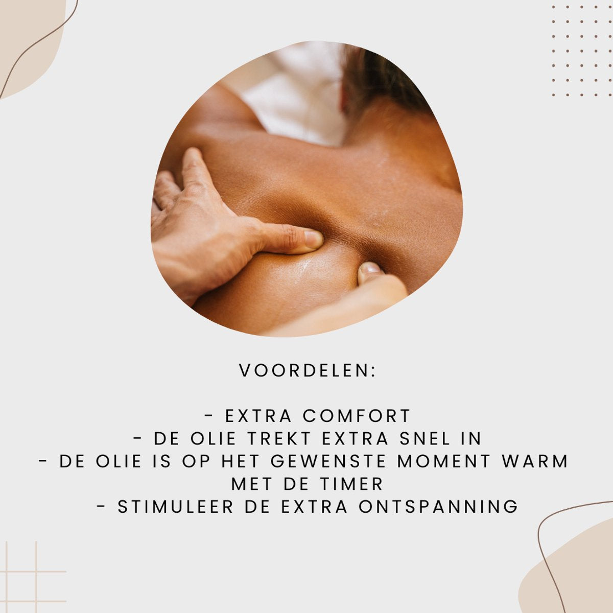 Voordelen massageolieverwamer
