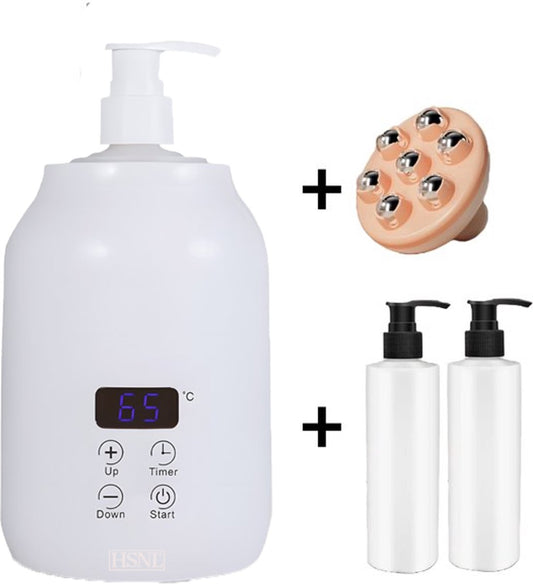 Witte massageolieverwarmer