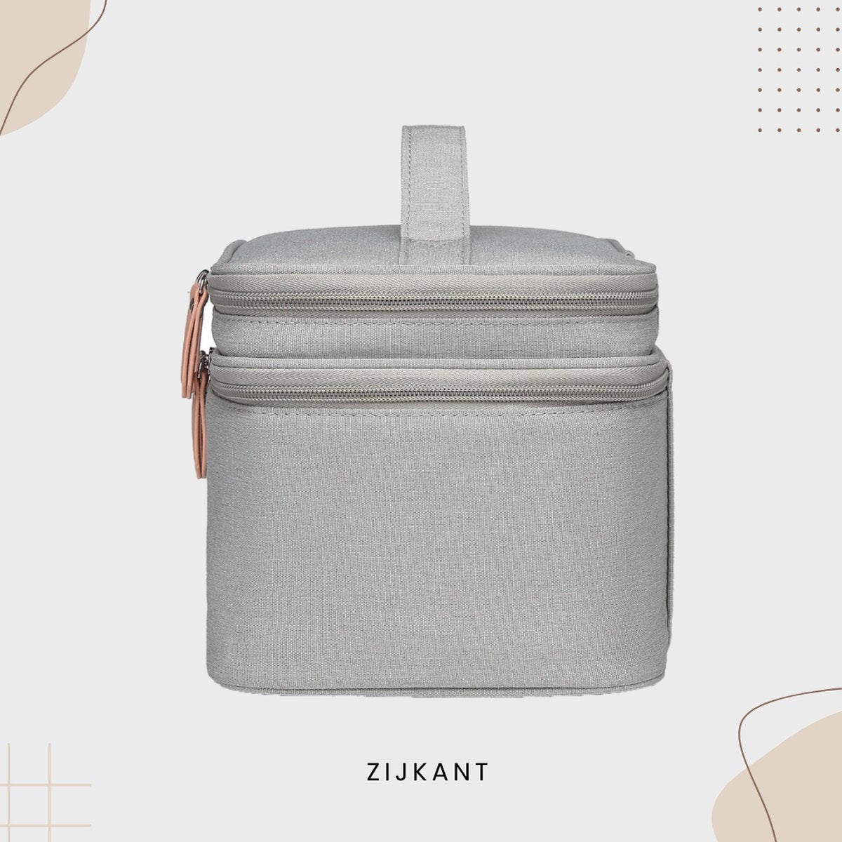 Zijkant lichtgrijze HSNL tas