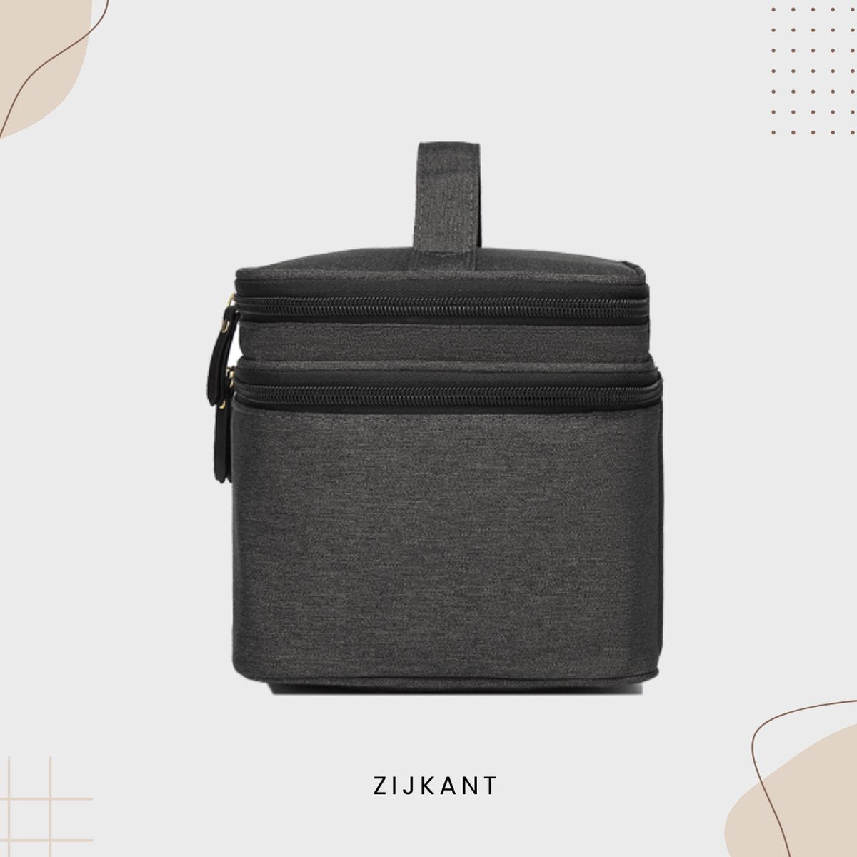 Zijkant zwarte kolftas