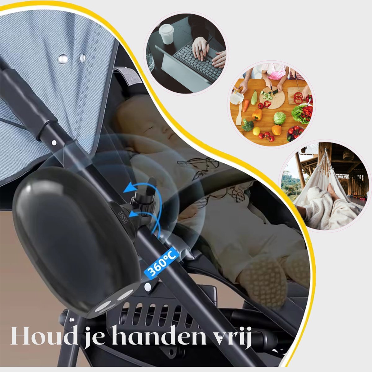 Handen vrij met babyrocker