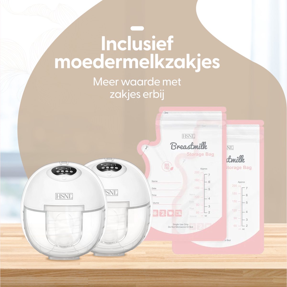 Kolf inclusief moedermelkzakjes