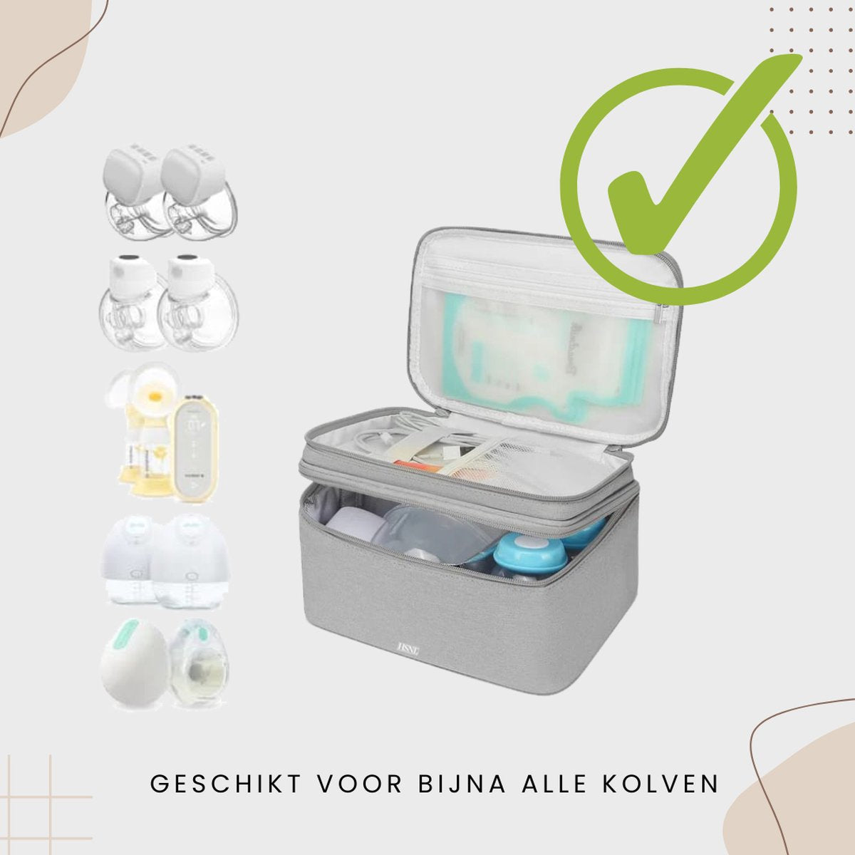 Lichtgrijze kolftas geschikt voor bijna alle kolven