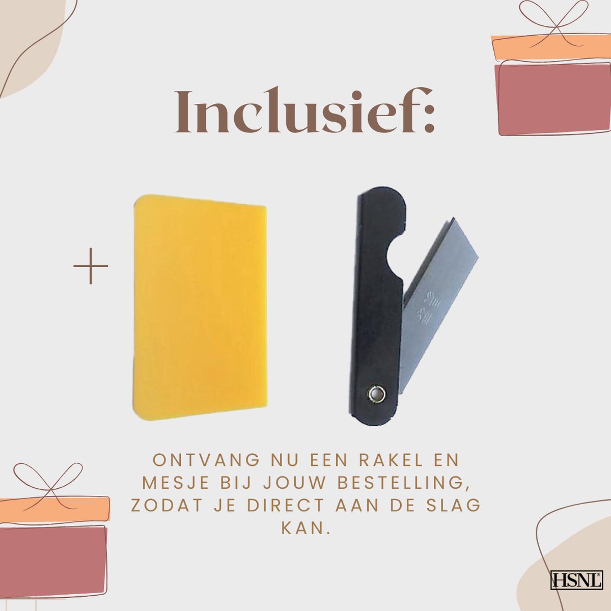 Raamfolie inclusief raken en mesje